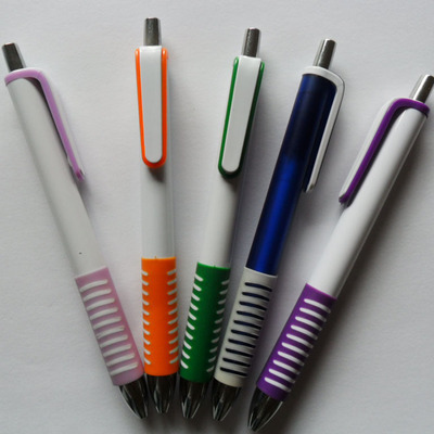 【廠家批發(fā) 優(yōu)質(zhì)塑料掛鉤按動圓珠筆 廣告筆】價格,廠家,圖片,圓珠筆、原子筆,桐廬燁豪筆業(yè)-